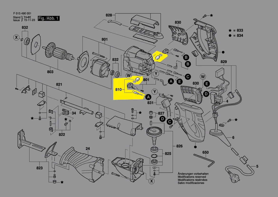 Balais charbon réf. 2 610 397 064 Skil